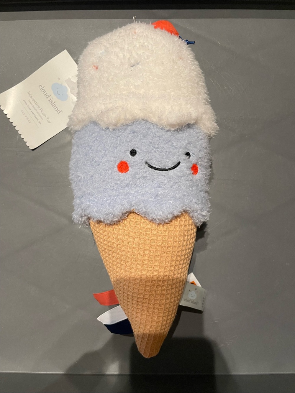 Cloud Island Plush Stuffed Animal Baby Learning Toy Ice Cream NWT